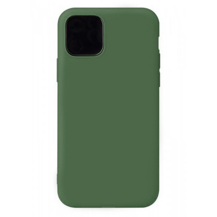 Аксессуары для сотовых оптом: Силиконовая накладка тонкая для Apple iPhone 12 (6.7) серо-зеленый