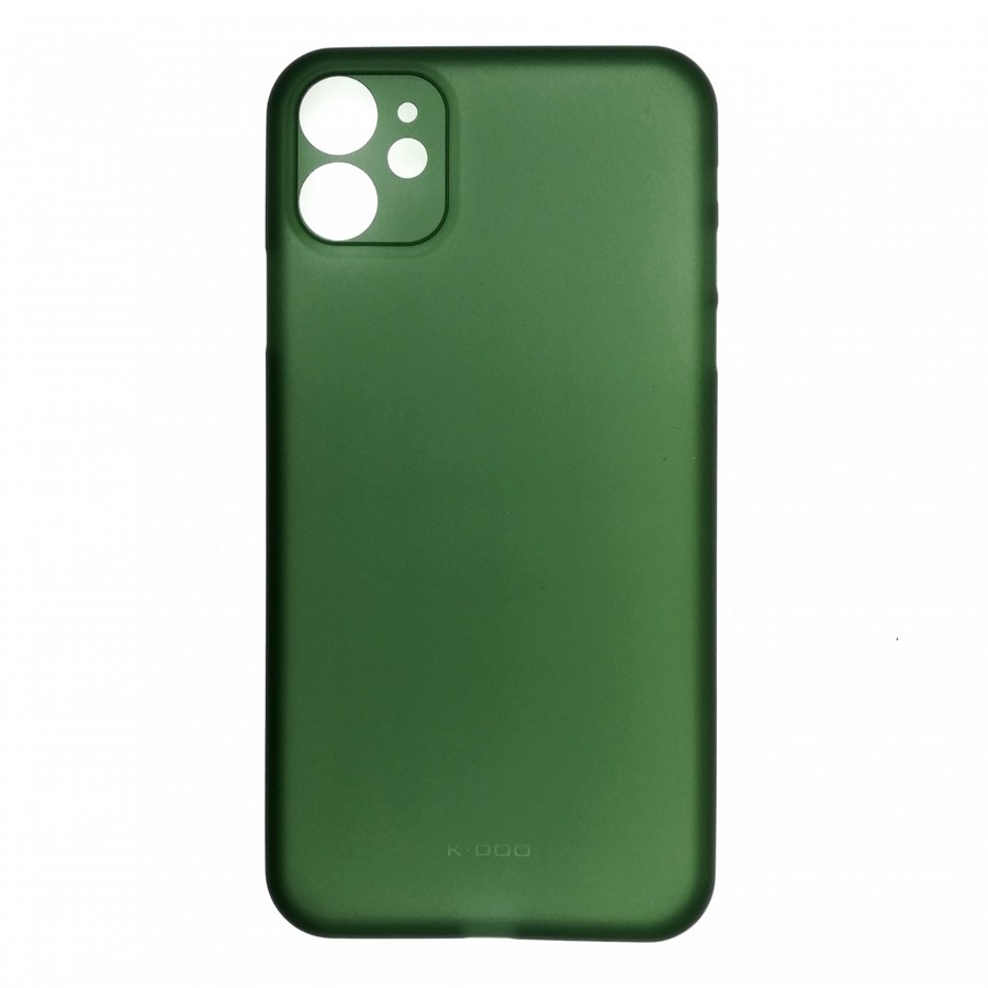 Аксессуары для сотовых оптом: Пластиковая накладка Premium K-Doo Air Skin Ultra slim (0,3 мм) для Apple iPhone 12 (6.1) 2 Lenses зеленый