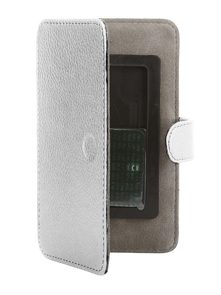 Аксессуары для сотовых оптом: Универсальный чехол для телефона с внутренним держателем на сырой резине с выдвижением камеры 4.0-4.2 белый