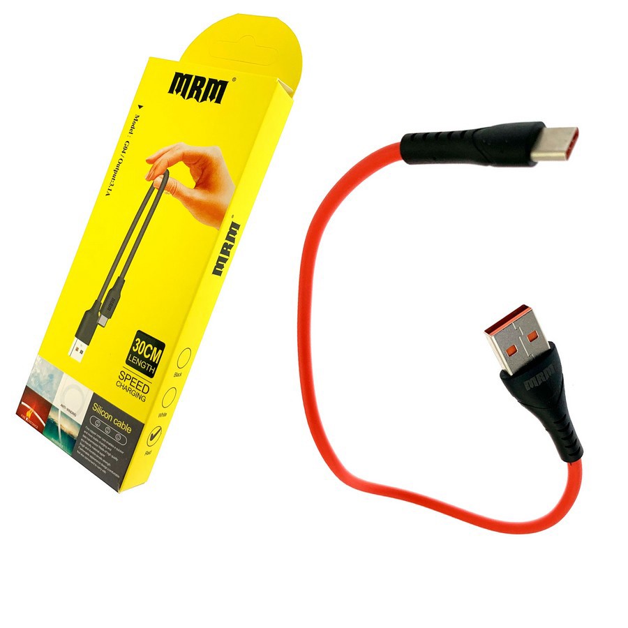 Аксессуары для сотовых оптом: USB кабель MRM G04 Micro 30 см красный