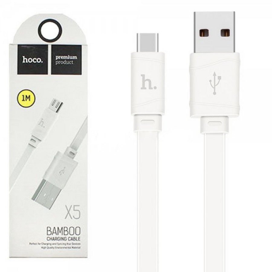 Аксессуары для сотовых оптом: USB кабель Hoco X5 Type-C 1m белый