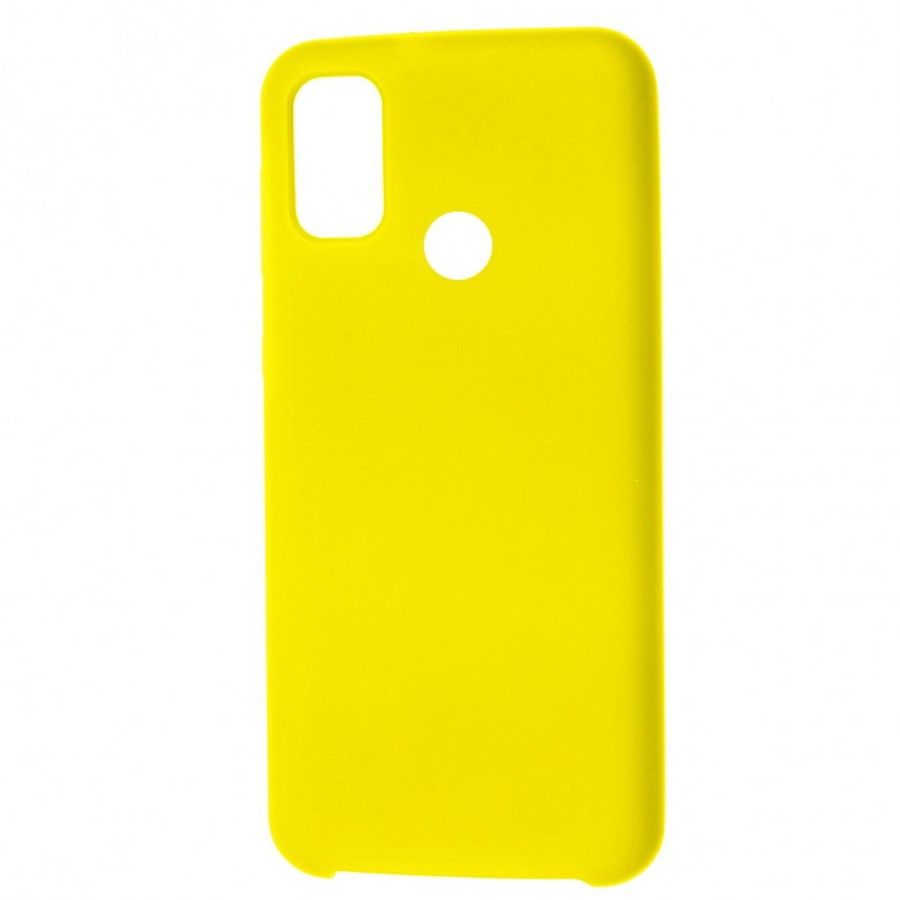 Аксессуары для сотовых оптом: Силиконовая накладка без логотипа Silky soft-touch для Huawei Honor 9A желтый