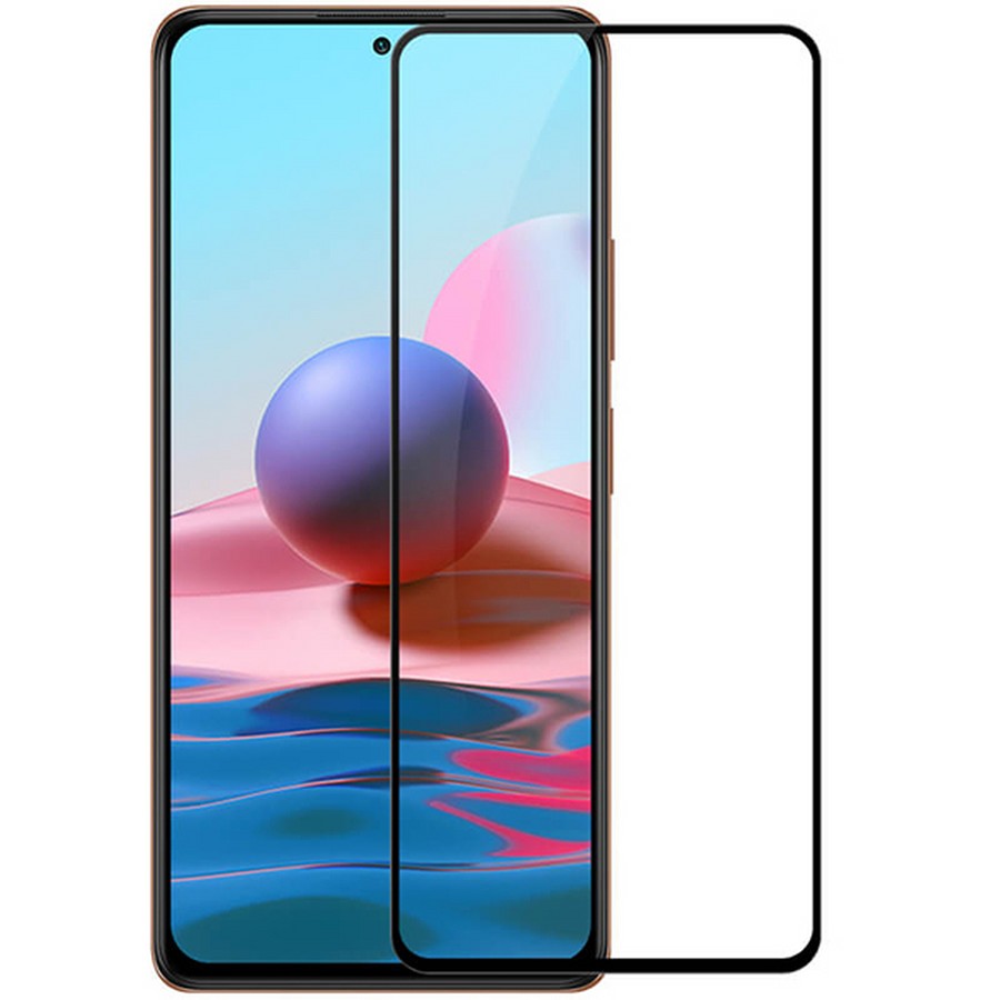 Аксессуары для сотовых оптом: Защитное стекло 3D/5D/6D/9D/10D полноэкранное Full Glue (тех.пак) для Xiaomi Redmi Note 10 черный