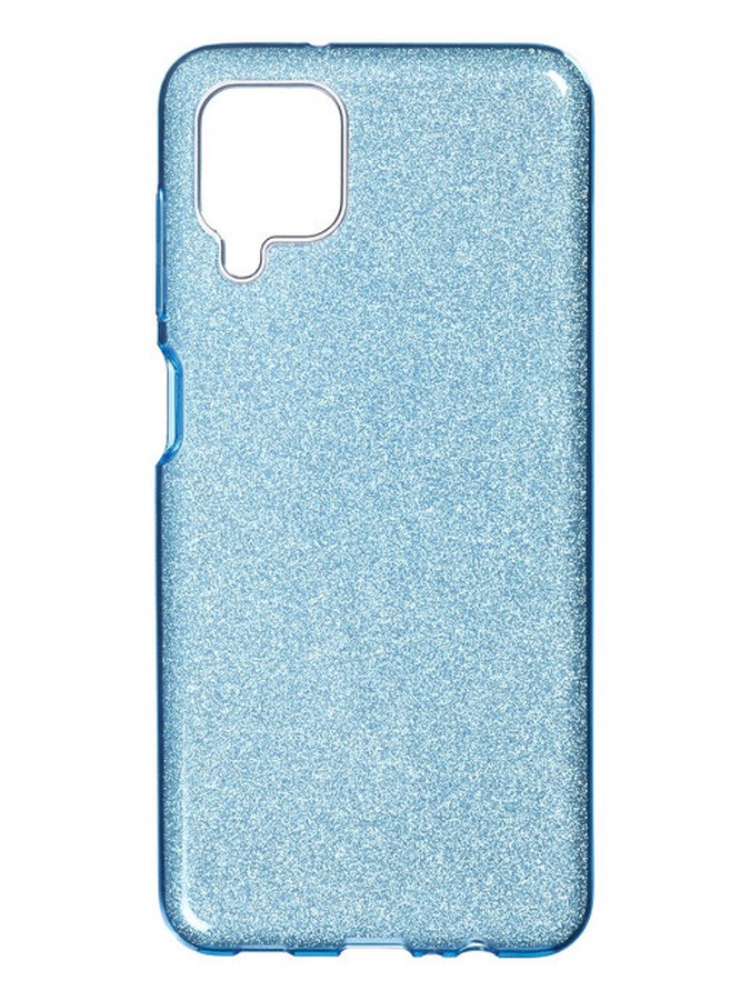 Аксессуары для сотовых оптом: Силиконовая противоударная накладка Diamond для Samsung A12 голубой