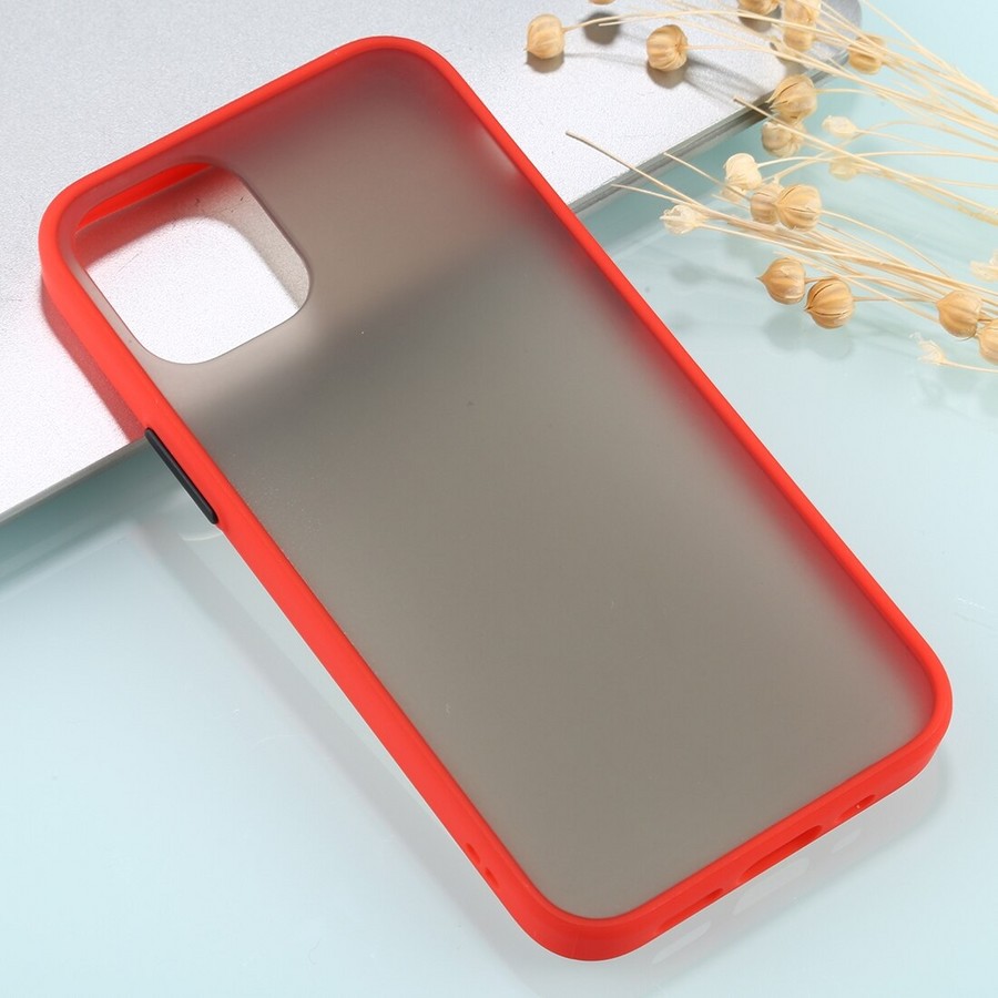 Аксессуары для сотовых оптом: Накладка пластик матовый с окантовкой для Apple iPhone 13 (6.1) красный