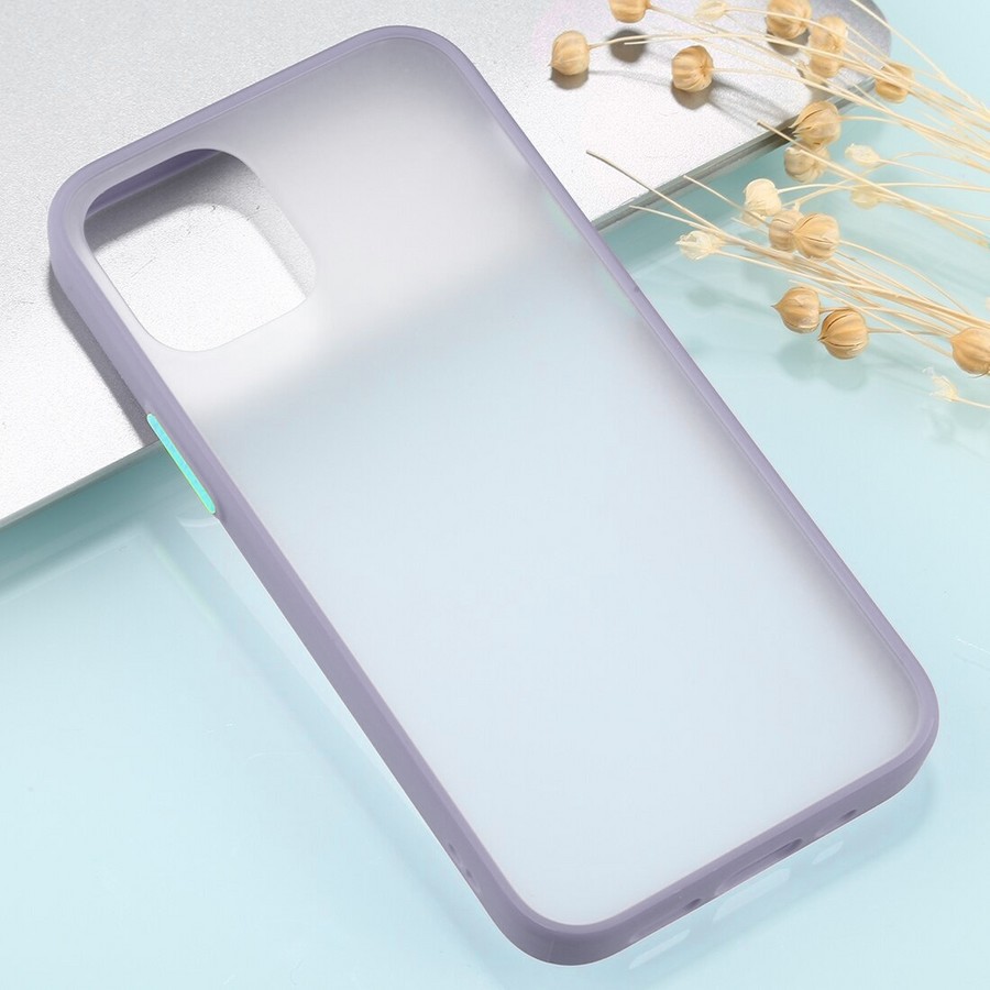 Аксессуары для сотовых оптом: Накладка пластик матовый с окантовкой для Apple iPhone 13 Pro (6.1) серый