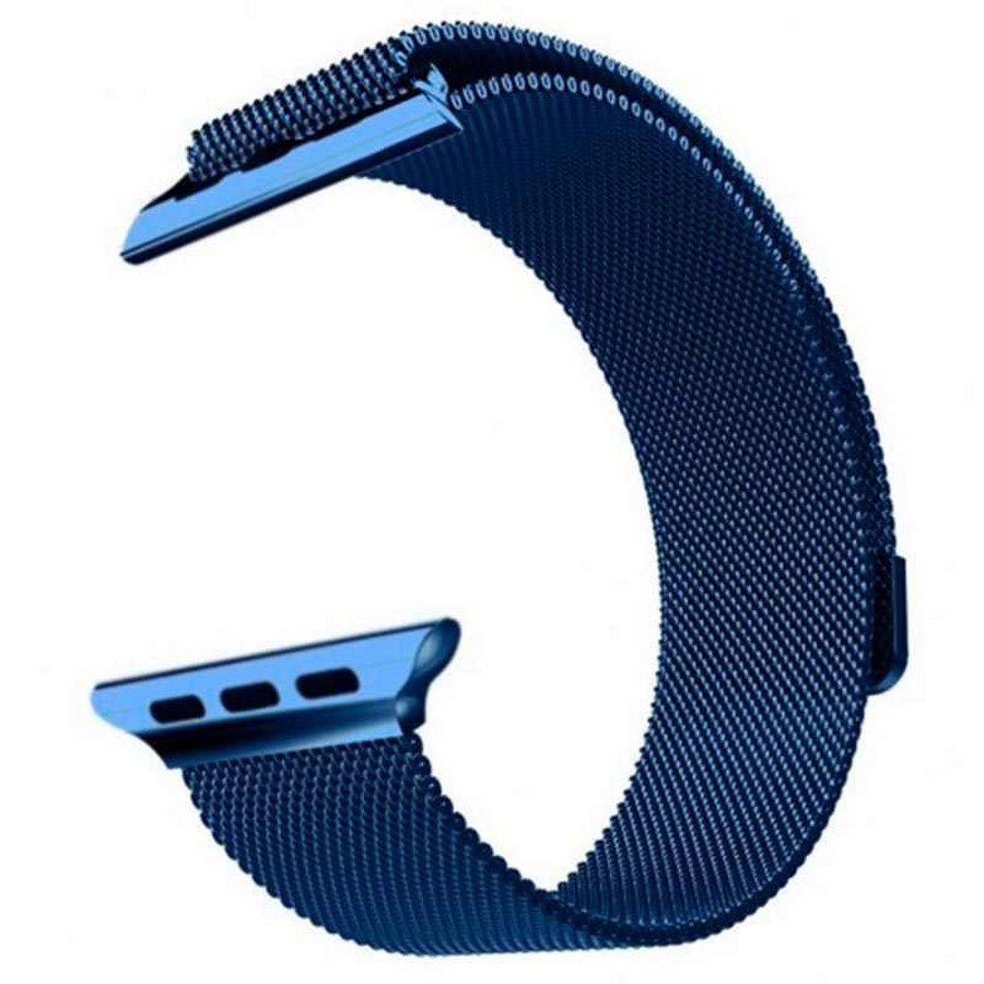 Аксессуары для сотовых оптом: Ремешок металлический Миланская петля для Apple Watch 42/44/45mm синий