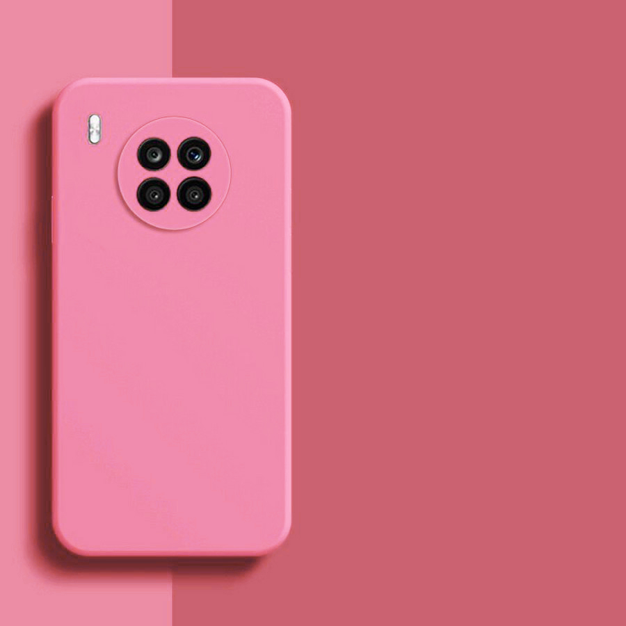 Аксессуары для сотовых оптом: Силиконовая накладка без логотипа Silky soft-touch для Huawei Honor 50 Lite розовый