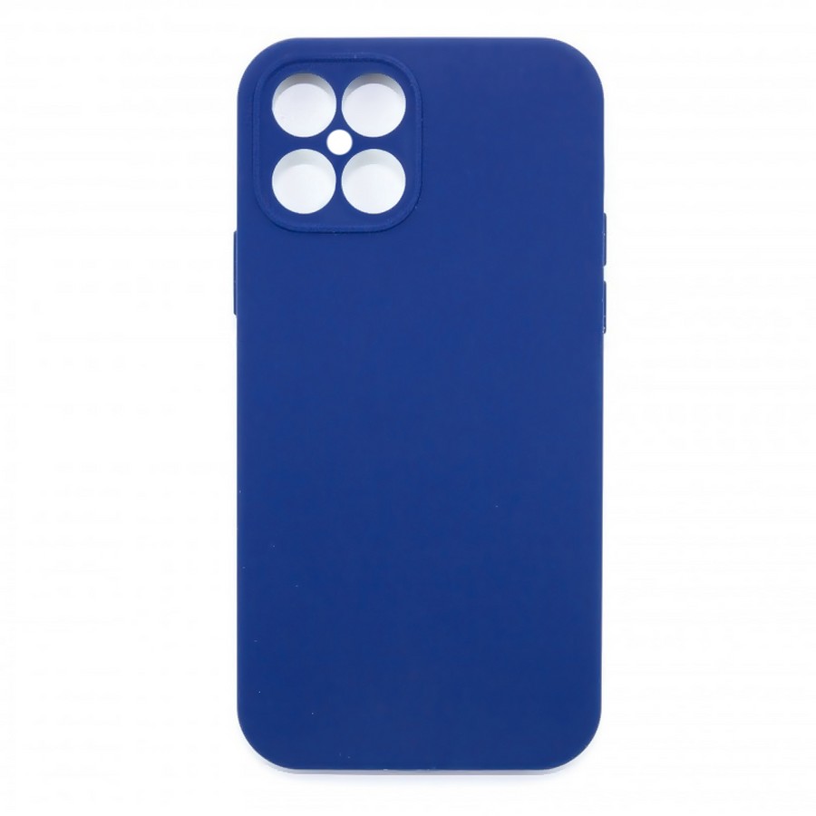 Аксессуары для сотовых оптом: Силиконовая накладка без логотипа Silky soft-touch для Huawei Honor X8 синий
