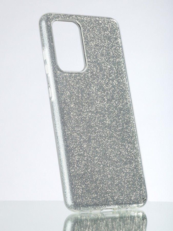 Аксессуары для сотовых оптом: Силиконовая противоударная накладка Diamond для Samsung A33 5G серебро