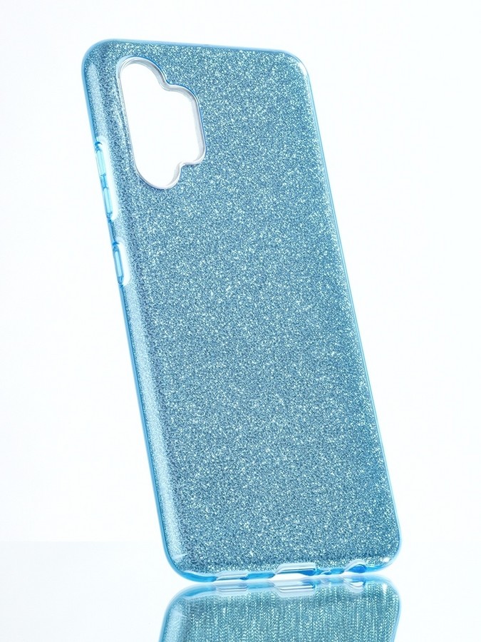 Аксессуары для сотовых оптом: Силиконовая противоударная накладка Diamond для Samsung A13 4G голубой