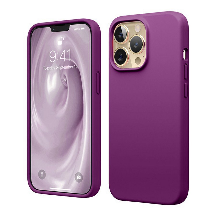 Аксессуары для сотовых оптом: Силиконовая накладка (Silicone Case) для Apple iPhone 15 Pro Max (6.7) темно-сиреневый