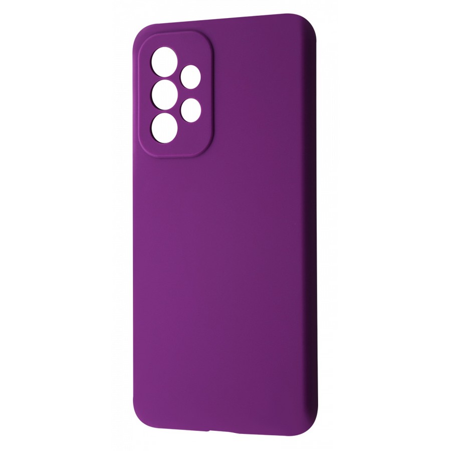 Аксессуары для сотовых оптом: Силиконовая накладка без логотипа Silky soft-touch для Samsung A33 фиолетовый