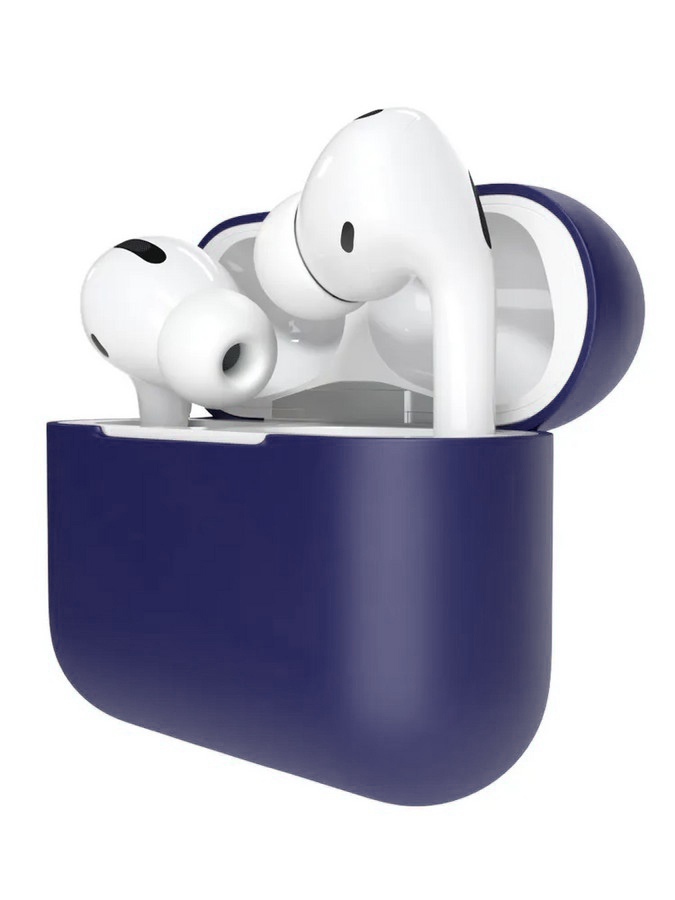 Аксессуары для сотовых оптом: Силиконовый чехол тонкий для Apple AirPods Pro 2 синий