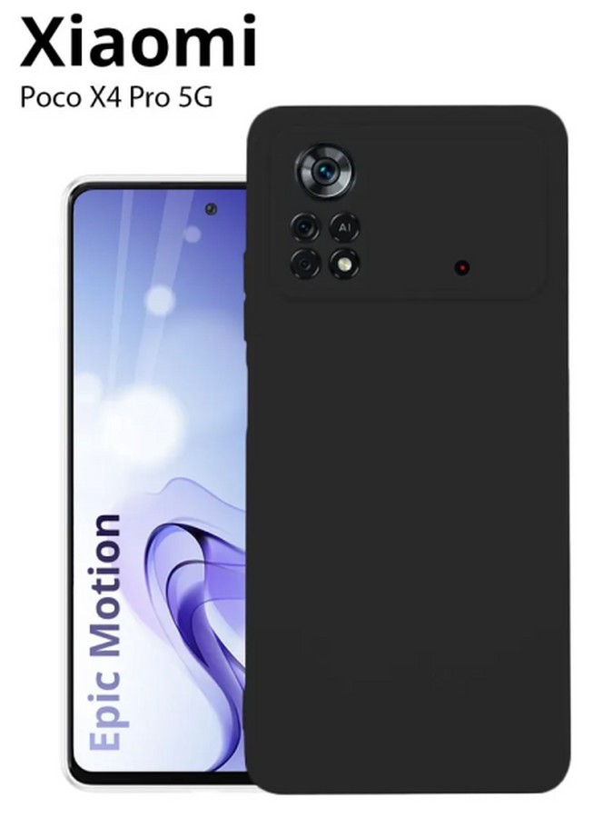Аксессуары для сотовых оптом: Силиконовая накладка тонкая для Xiaomi Poco X4 Pro 5G черный