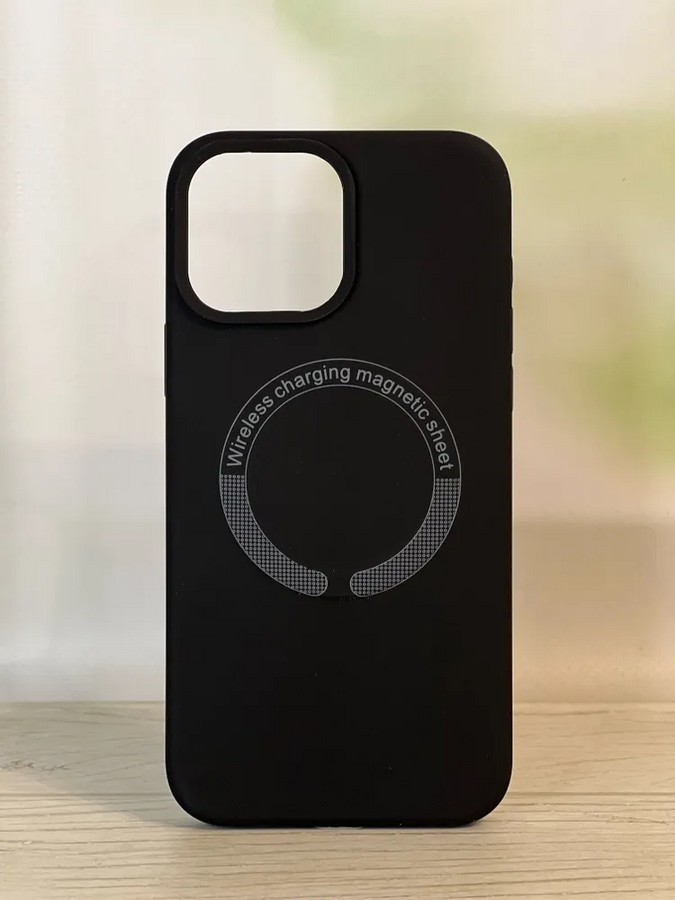 Аксессуары для сотовых оптом: Силиконовая накладка без логотипа Silicone Case MagSafe для Apple iPhone 13 Pro Max черный