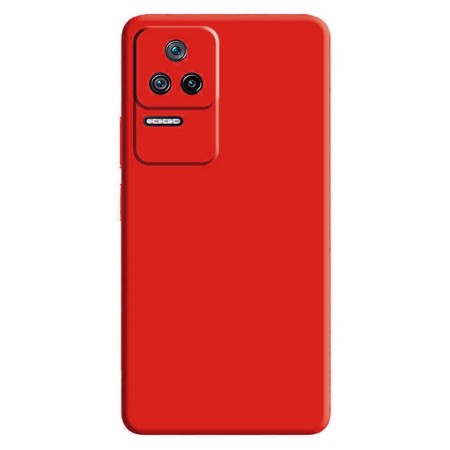 Аксессуары для сотовых оптом: Силиконовая накладка без логотипа Silky soft-touch для Xiaomi Poco F4 красный