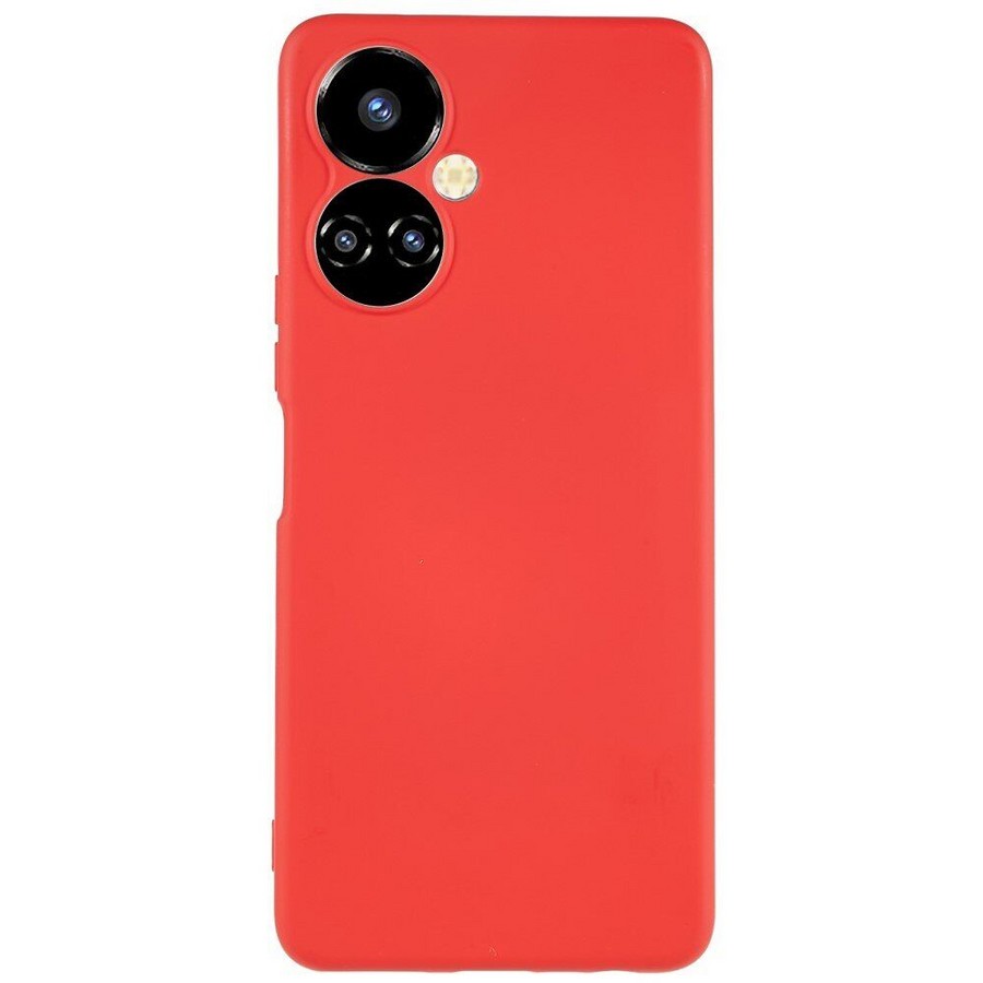 Аксессуары для сотовых оптом: Силиконовая накладка без логотипа Silky soft-touch для Tecno Camon 19 Pro красный