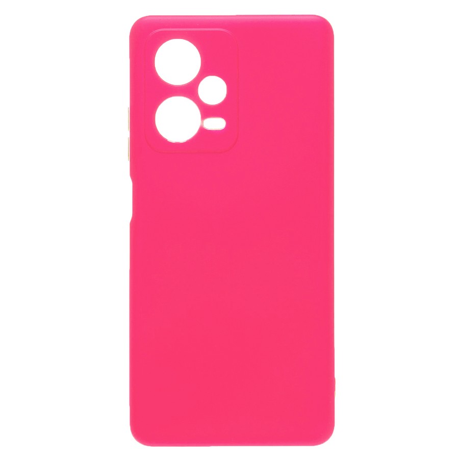 Аксессуары для сотовых оптом: Силиконовая накладка без логотипа Silky soft-touch для Xiaomi Redmi Note 12 Pro ярко-розовый