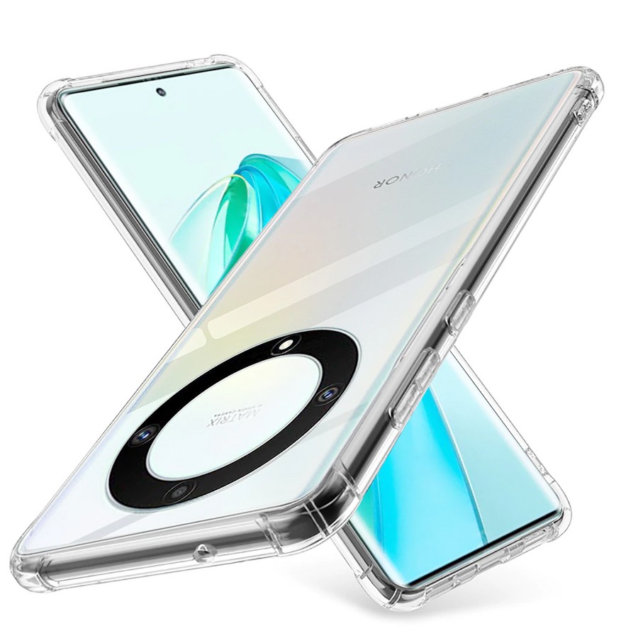 Аксессуары для сотовых оптом: Силиконовая накладка для Huawei Honor X9A 2023 с усиленными бортами прозрачный