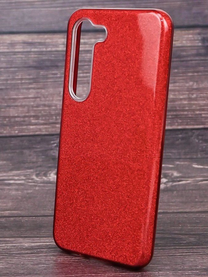 Аксессуары для сотовых оптом: Силиконовая противоударная накладка Diamond для Samsung S23 красный