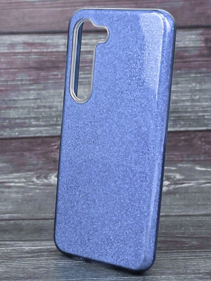 Аксессуары для сотовых оптом: Силиконовая противоударная накладка Diamond для Samsung S23 голубой