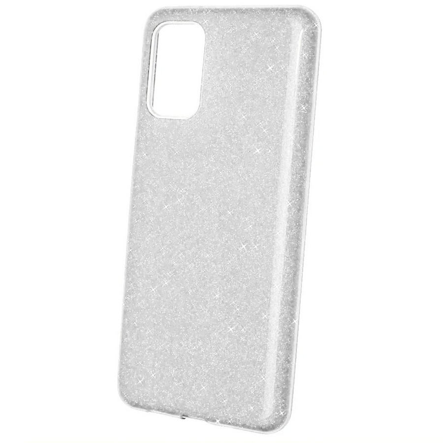 Аксессуары для сотовых оптом: Силиконовая противоударная накладка Diamond для Xiaomi Redmi Note 11 4G серебро