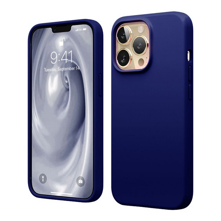 Аксессуары для сотовых оптом: Силиконовая накладка (Silicone Case) для Apple iPhone 15 (6.1) темно-синий