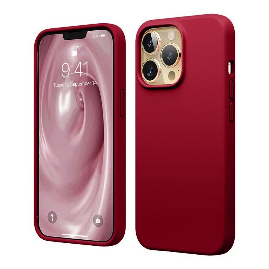 Аксессуары для сотовых оптом: Силиконовая накладка (Silicone Case) для Apple iPhone 15 Pro Max (6.7) бордовый