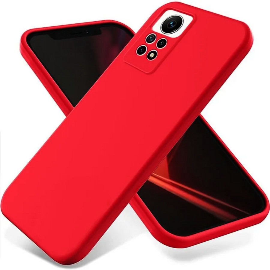 Аксессуары для сотовых оптом: Силиконовая накладка без логотипа Silky soft-touch для Xiaomi Redmi Note 12 Pro 4G красный