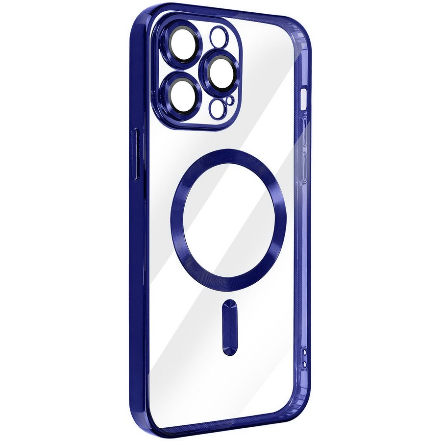 Аксессуары для сотовых оптом: Силиконовая накладка с Magsafe Magnetic для Apple iPhone 15 Pro синий