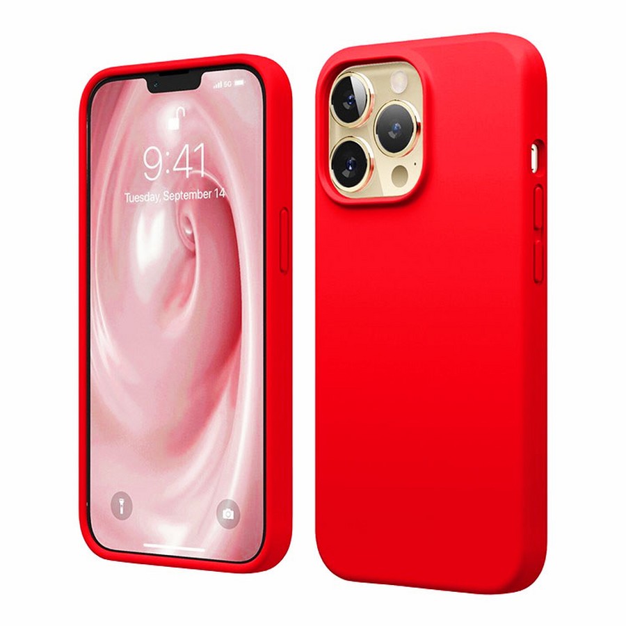Аксессуары для сотовых оптом: Силиконовая накладка (Silicone Case) для Apple iPhone 15 Pro (6.1) красный