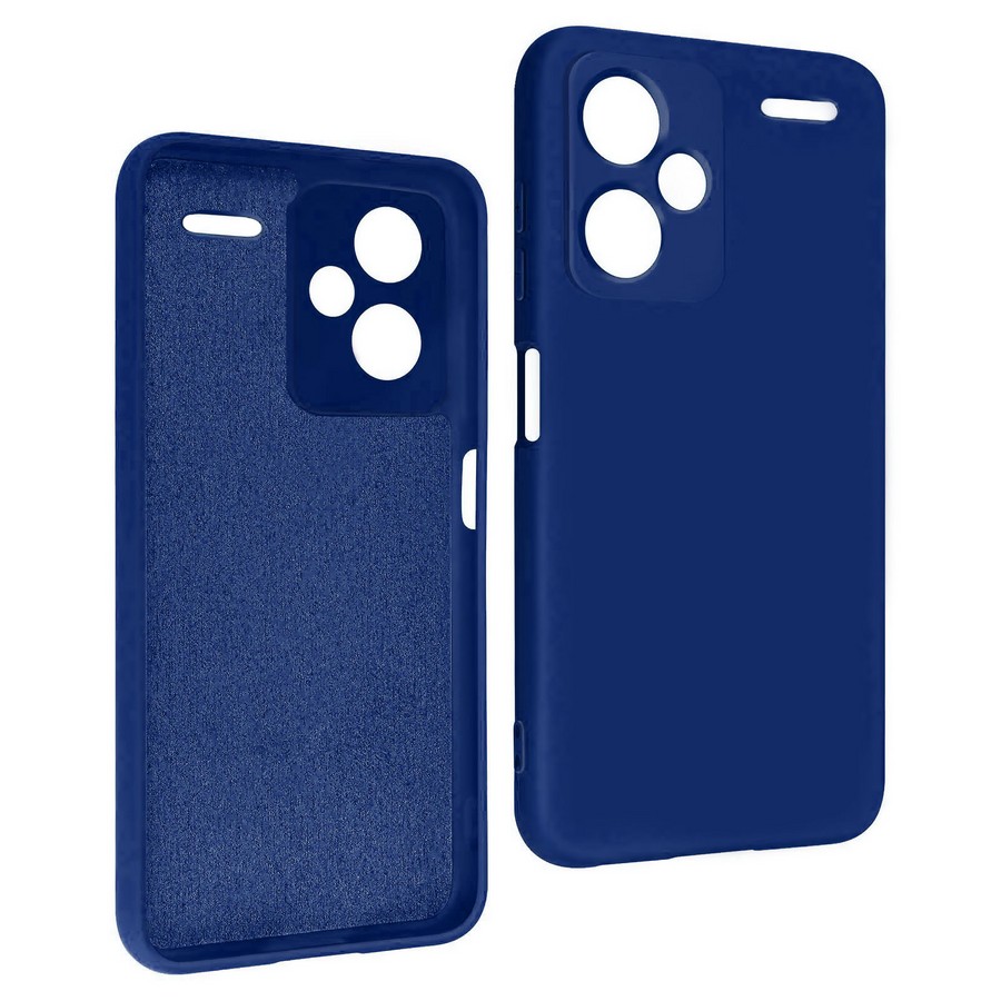 Аксессуары для сотовых оптом: Силиконовая накладка без логотипа Silky soft-touch для Xiaomi Redmi Note 13 Pro+ синий