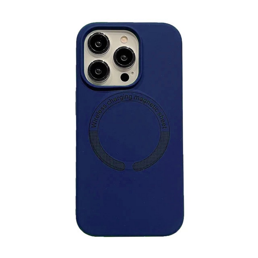Аксессуары для сотовых оптом: Силиконовая накладка без логотипа Silicone Case MagSafe для Apple iPhone 15 Pro синий