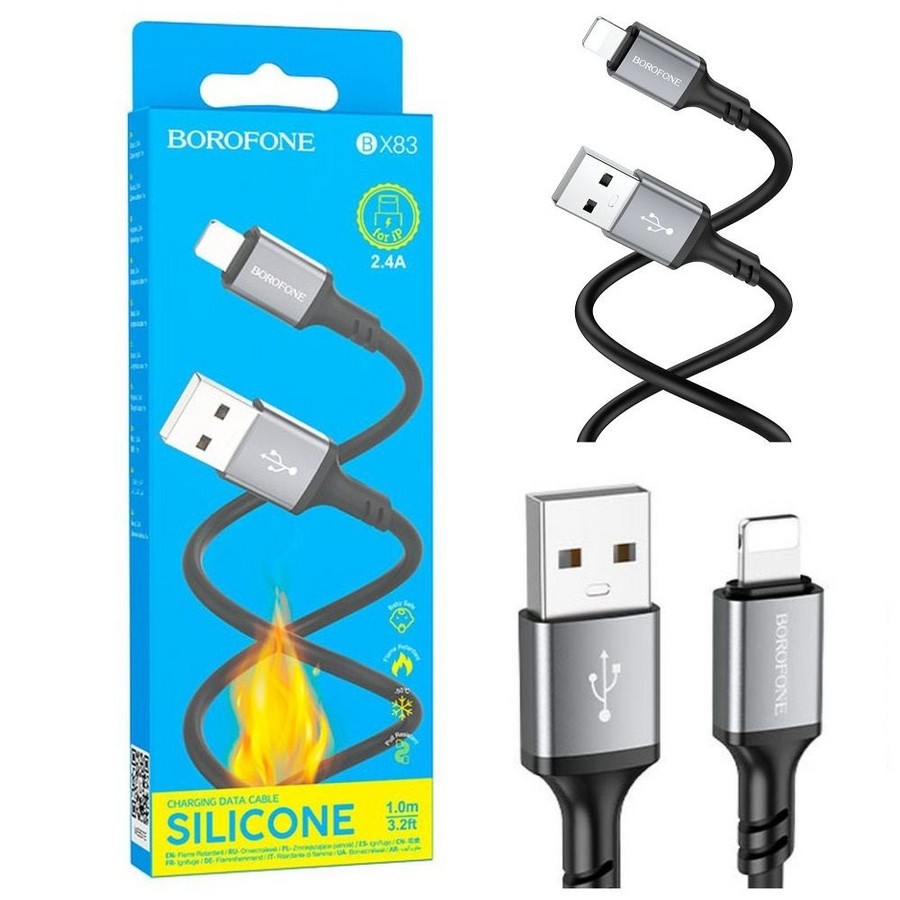    : USB  Borofone BX83 Lightning 2.4A  silicone
