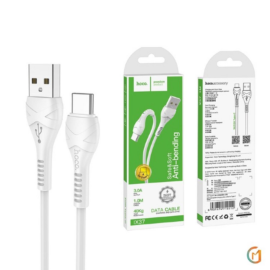 ���������� ��� ������� �����: USB ������ Hoco X37 Type-C 3.0A 1m �����