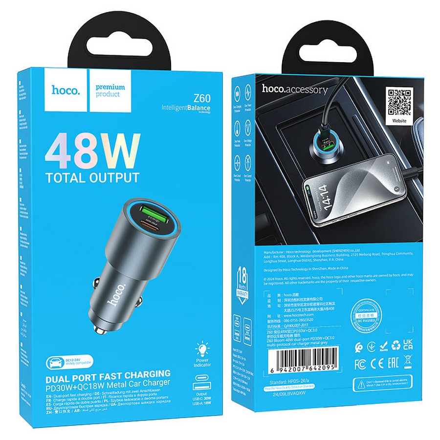 ���������� ��� ������� �����: ��� HOCO Z60 USB-A USB-C 48W PD30W QC18W ������