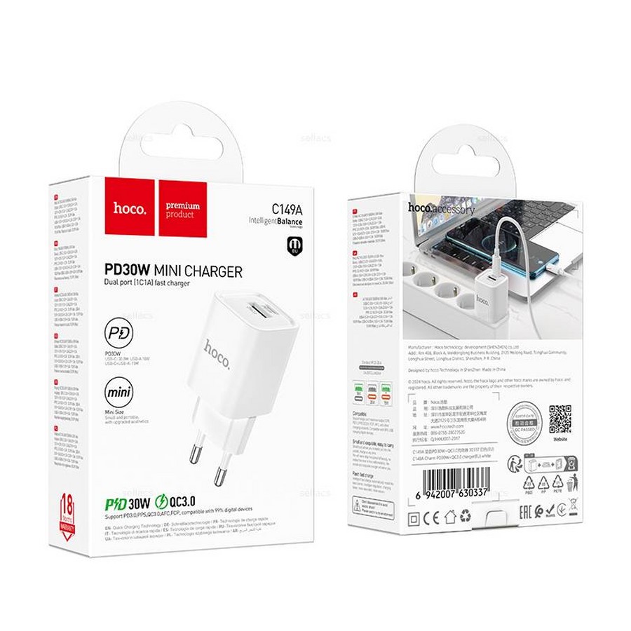 ���������� ��� ������� �����: ��� Hoco C149A Fast Charge 3.0 Type-C 30W �����