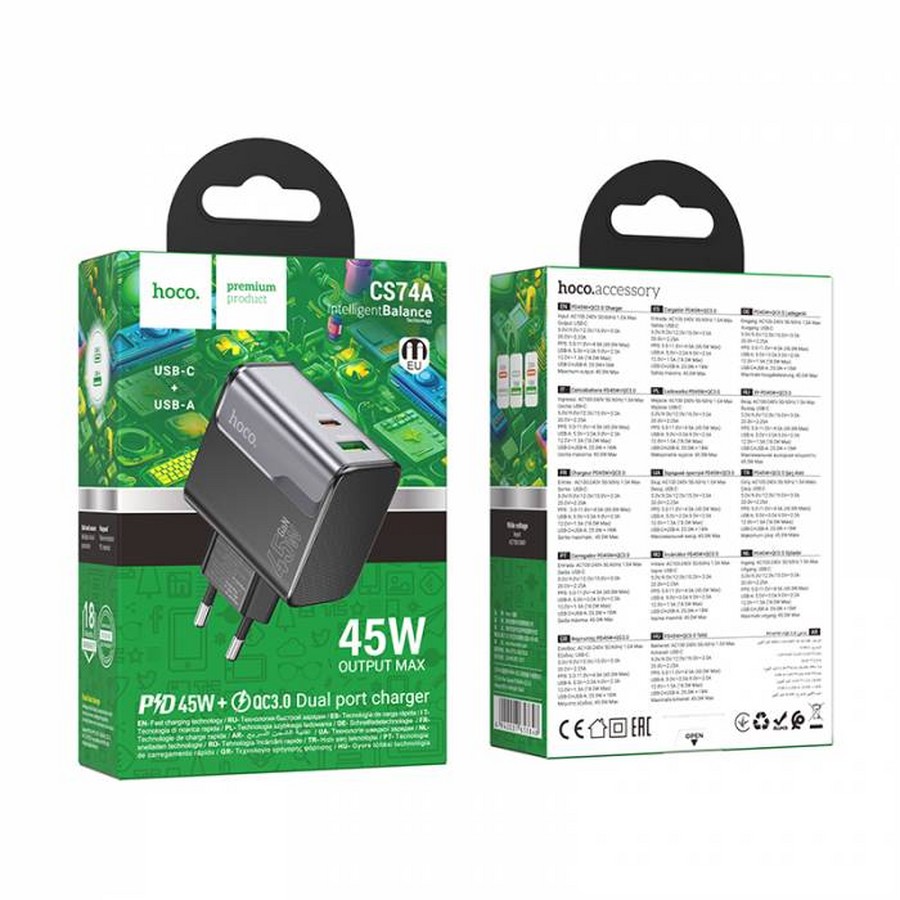 ���������� ��� ������� �����: ��� Hoco CS74A Fast Charge 3.0 Type-C 30W ������