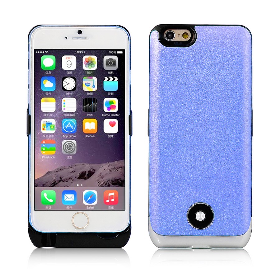 Аксессуары для сотовых оптом: Чехол-дополнительный аккумулятор для Apple iPhone 6 Battery Bank Cover голубой (3800mAh)
