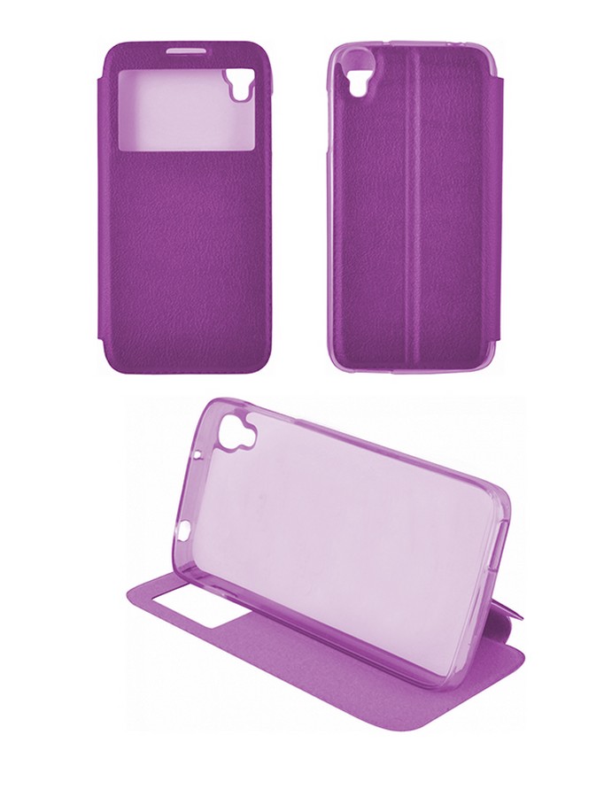 Аксессуары для сотовых оптом: Чехол-книга боковая с окном для Asus Zenfone 3 (5.5) фиолетовый