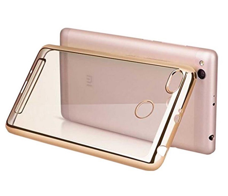 Аксессуары для сотовых оптом: Силиконовая накладка с бампером для Xiaomi 5S+ золото