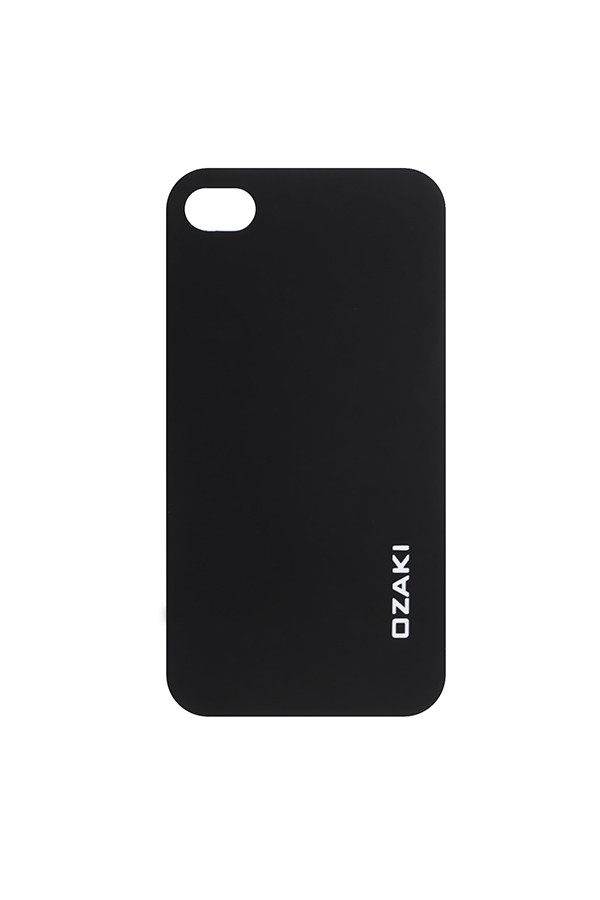 Аксессуары для сотовых оптом: Пластиковая накладка Ozaki 0,5 мм для Apple iPhone 4G черный