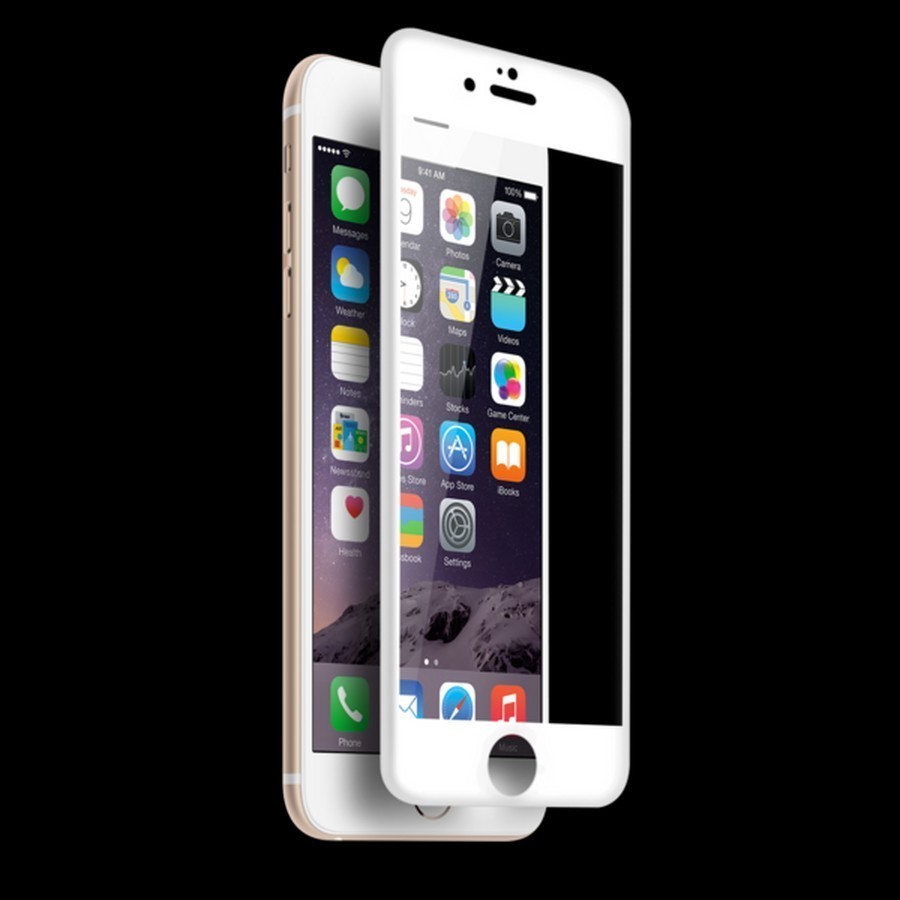 Аксессуары для сотовых оптом: Защитное стекло 5D/6D/10D полноэкранное (тех.пак) для Apple iPhone 6 белый