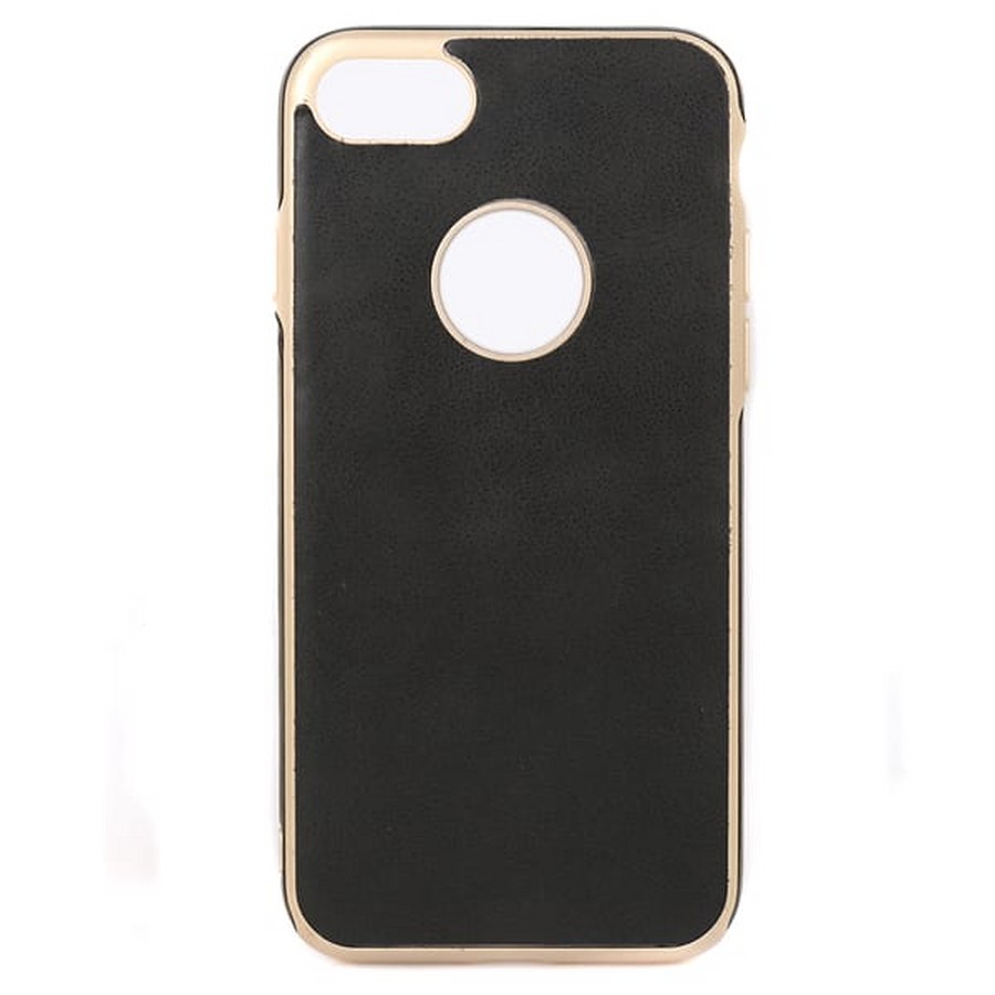 Аксессуары для сотовых оптом: Силиконовая накладка Lux Series Smooth skin для Apple iPhone 7+ / iPhone 8+ черный/золото