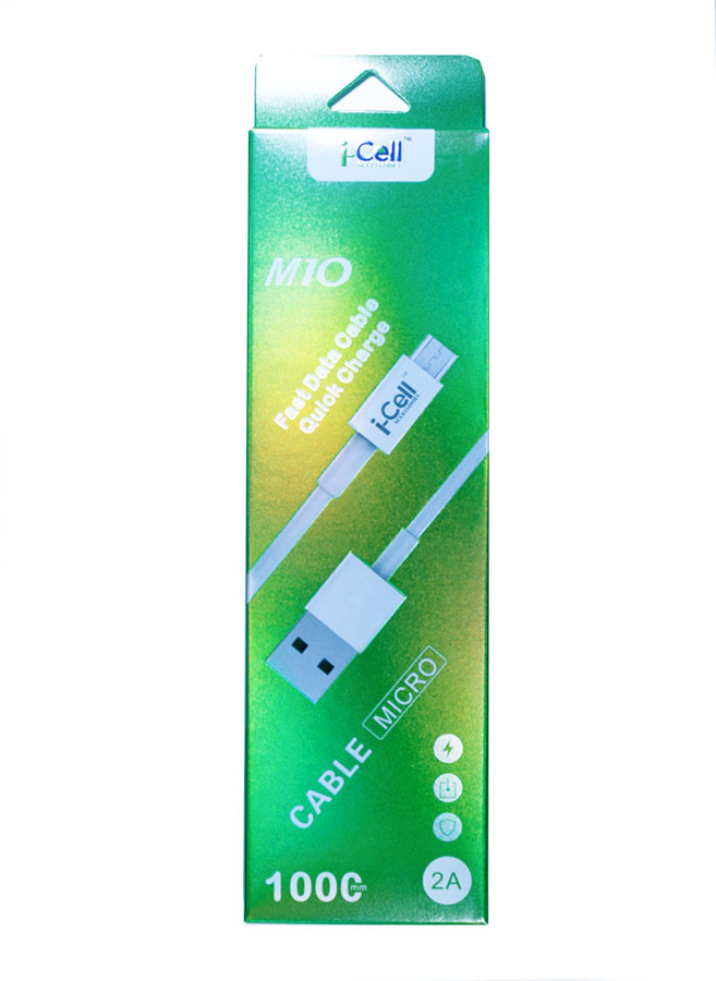 Аксессуары для сотовых оптом: USB кабель I-Cell M10 micro белый