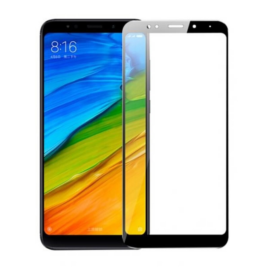 Аксессуары для сотовых оптом: Защитное стекло 3D/5D/6D/9D/10D полноэкранное Full Glue (тех.пак) для Xiaomi Redmi Note 5 черный