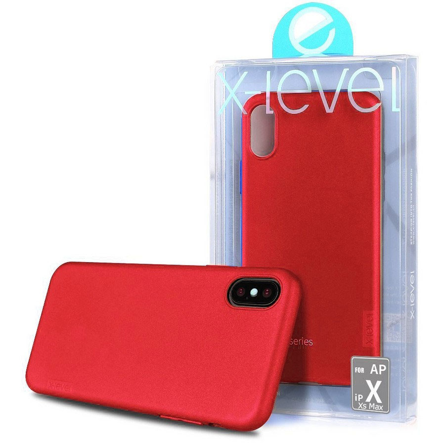 Аксессуары для сотовых оптом: Силиконовая накладка X-level Guardian для Apple iPhone XS Max красный