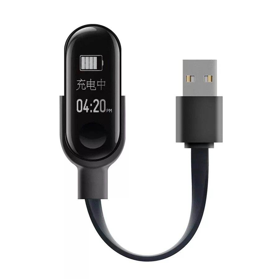 Аксессуары для сотовых оптом: USB для Xiaomi mi band 3 черный