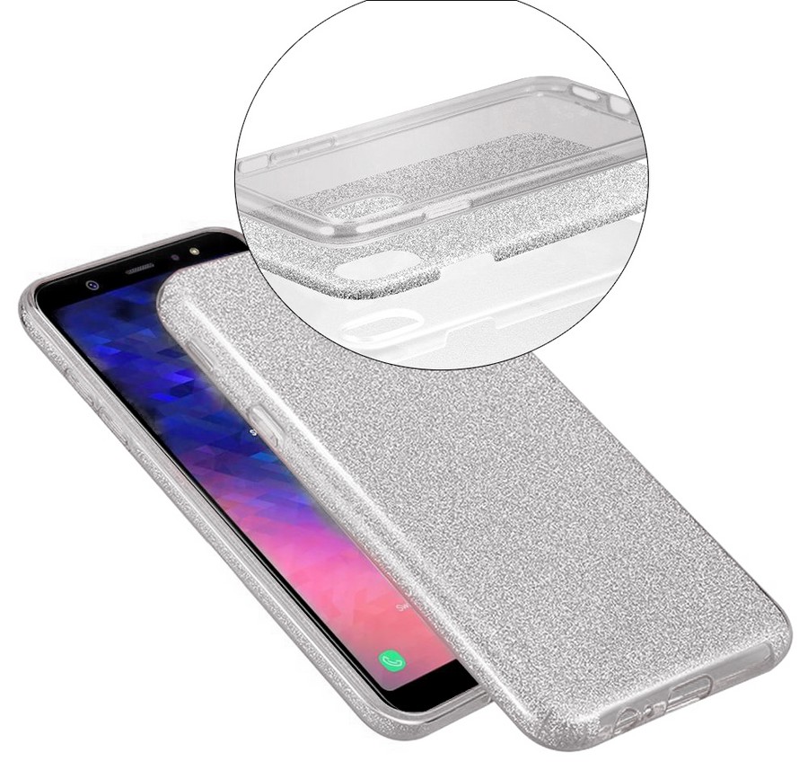 Аксессуары для сотовых оптом: Силиконовая противоударная накладка Diamond для Xiaomi Redmi 9 серебро